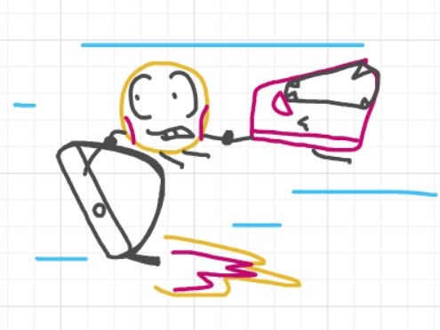 A panel from Ready Oar Knot, episode three of the Board Boards object show by Furretwalk/WalkingFurret.